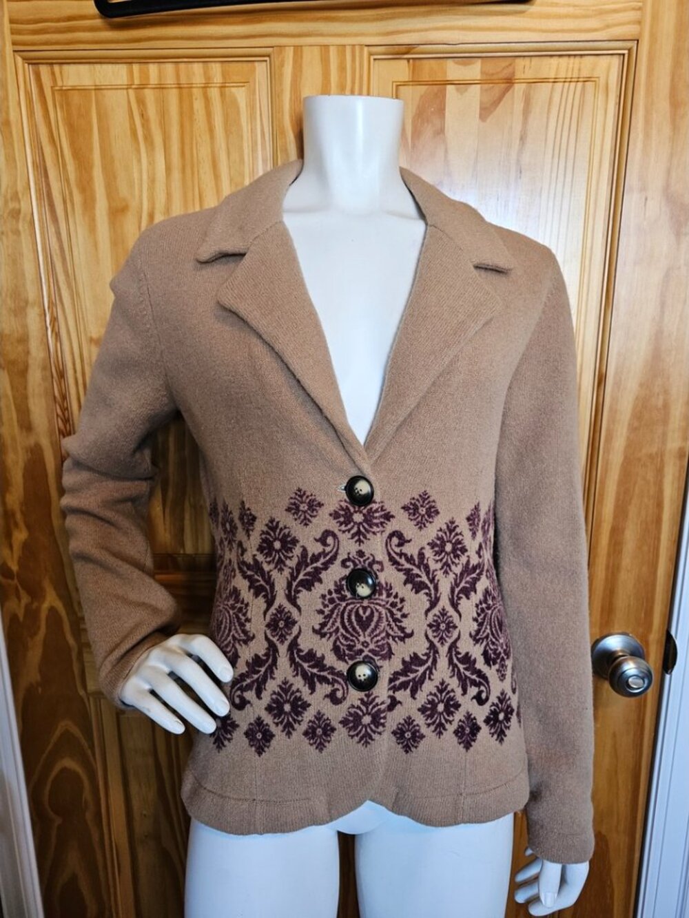 💙 64. Bob Timberlake Women's Size Small 100% Wool Sweater